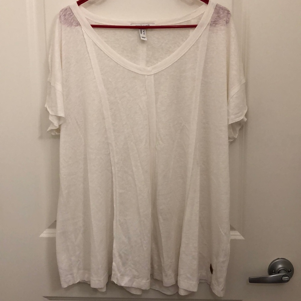 Peace Love World Large White Top